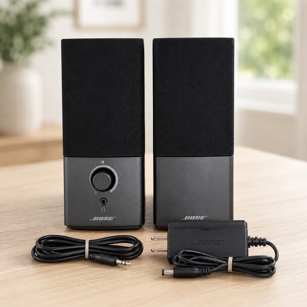 Bose Companion 2 Series III Multimedia Computer Speakers w/ Power Adapter Tested